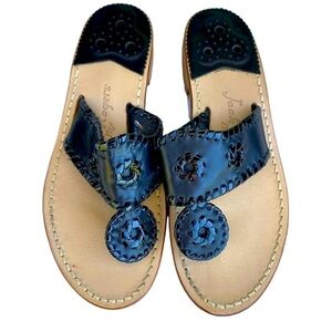 Jack Rogers Jacks Flat Black Sandal. Perfect for the beach or the resort. Sz 6